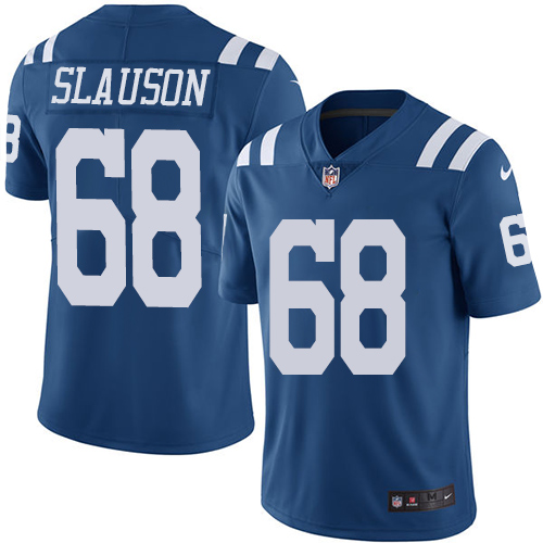 Indianapolis Colts #68 Limited Matt Slauson Royal Blue Nike NFL Men Rush Vapor Untouchable jersey->indianapolis colts->NFL Jersey